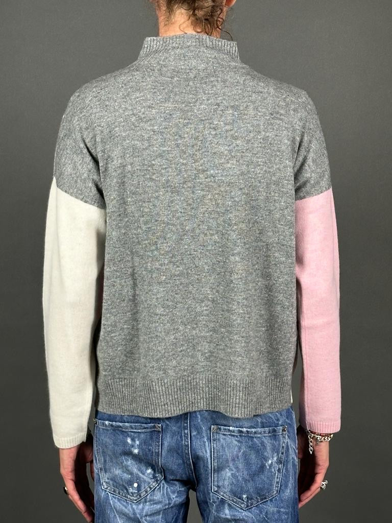 PULLOVER CASHMERE COLOR BLOCK
