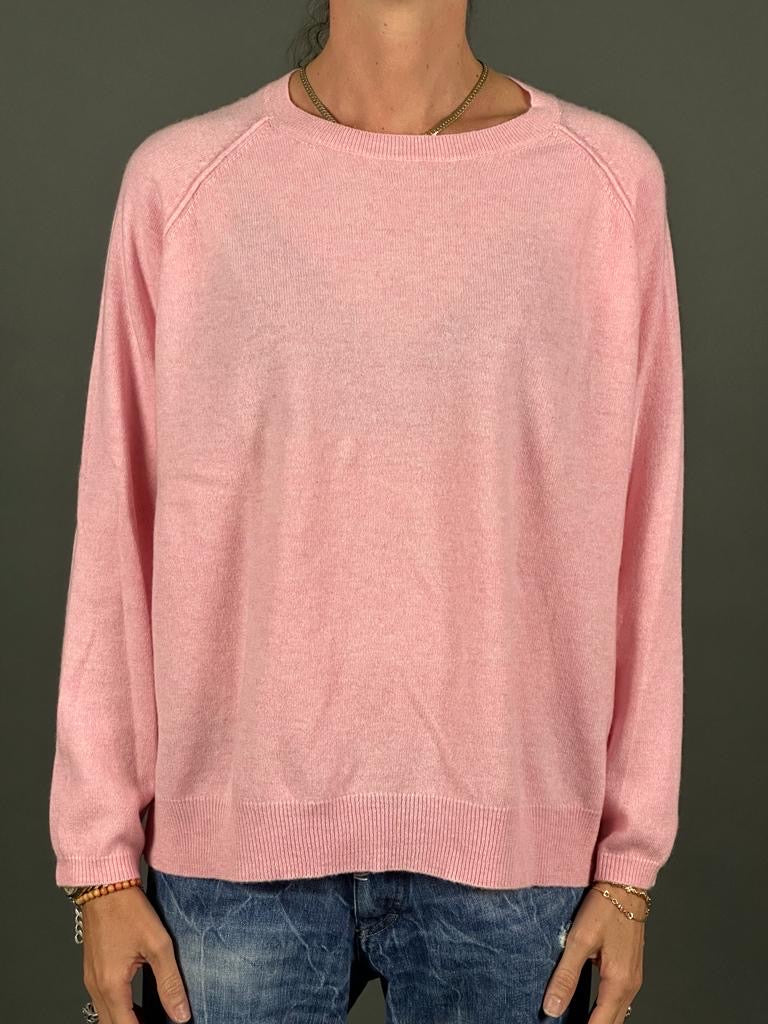 PULLOVER CASHMERE CRYSTAL PINK