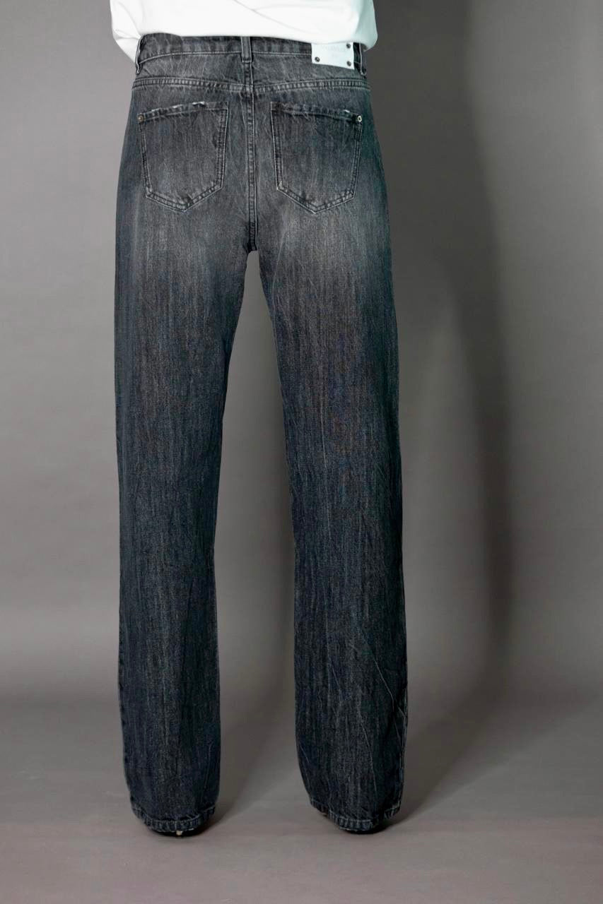 JEANS WIDE Col.DARK GREY