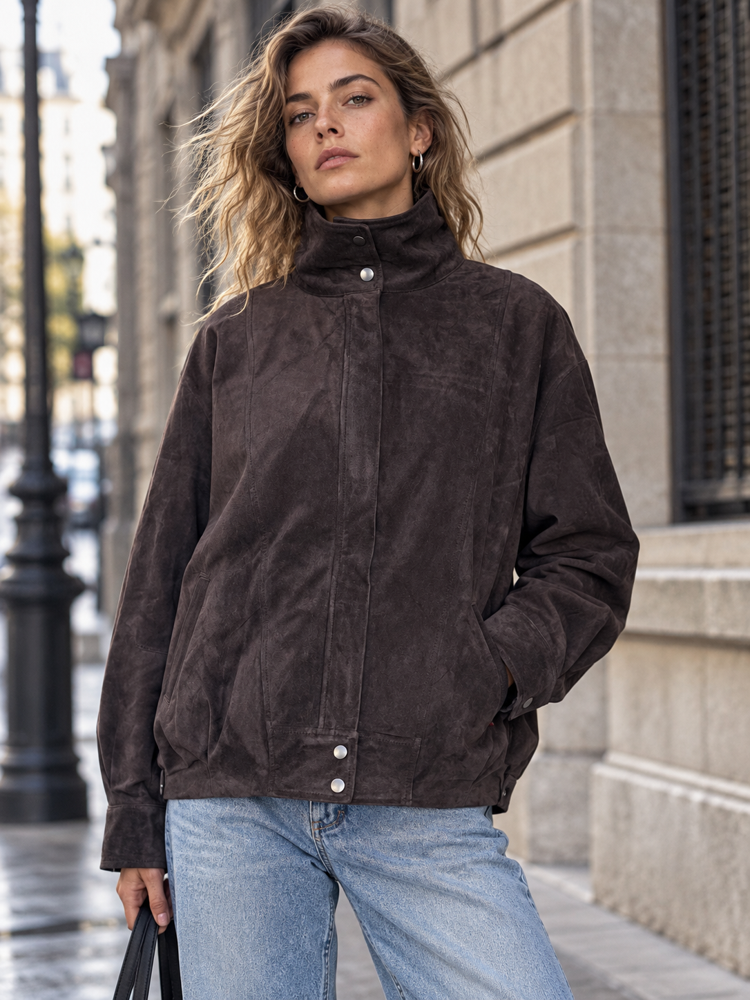 BOMBER PHOENIX CHOCO SUEDE