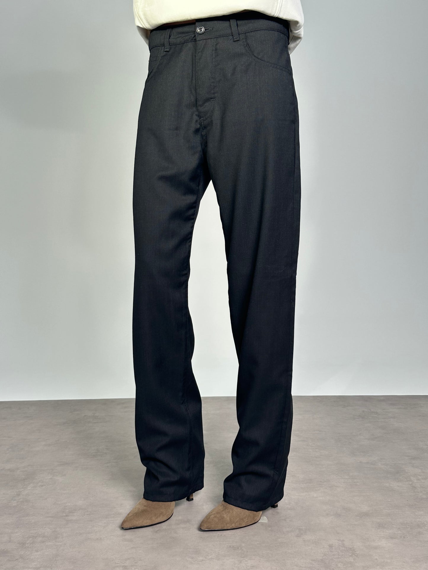 JEANS WIDE Col. BLACK LIGHT WOOL