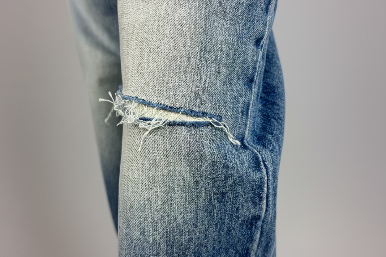 JEAN LARGE coul. STONE RIP avec Patch