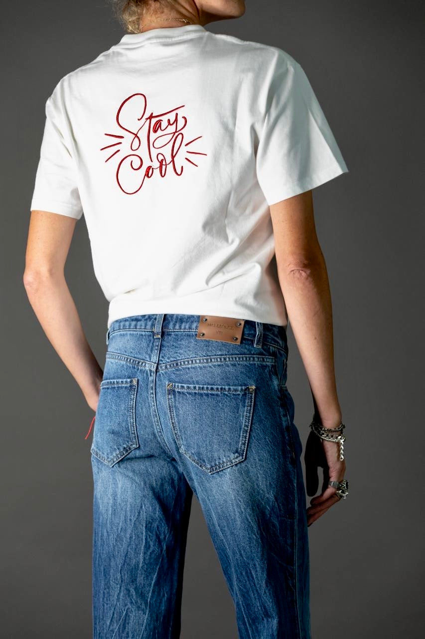 JEANS WIDE Col.BLANC
