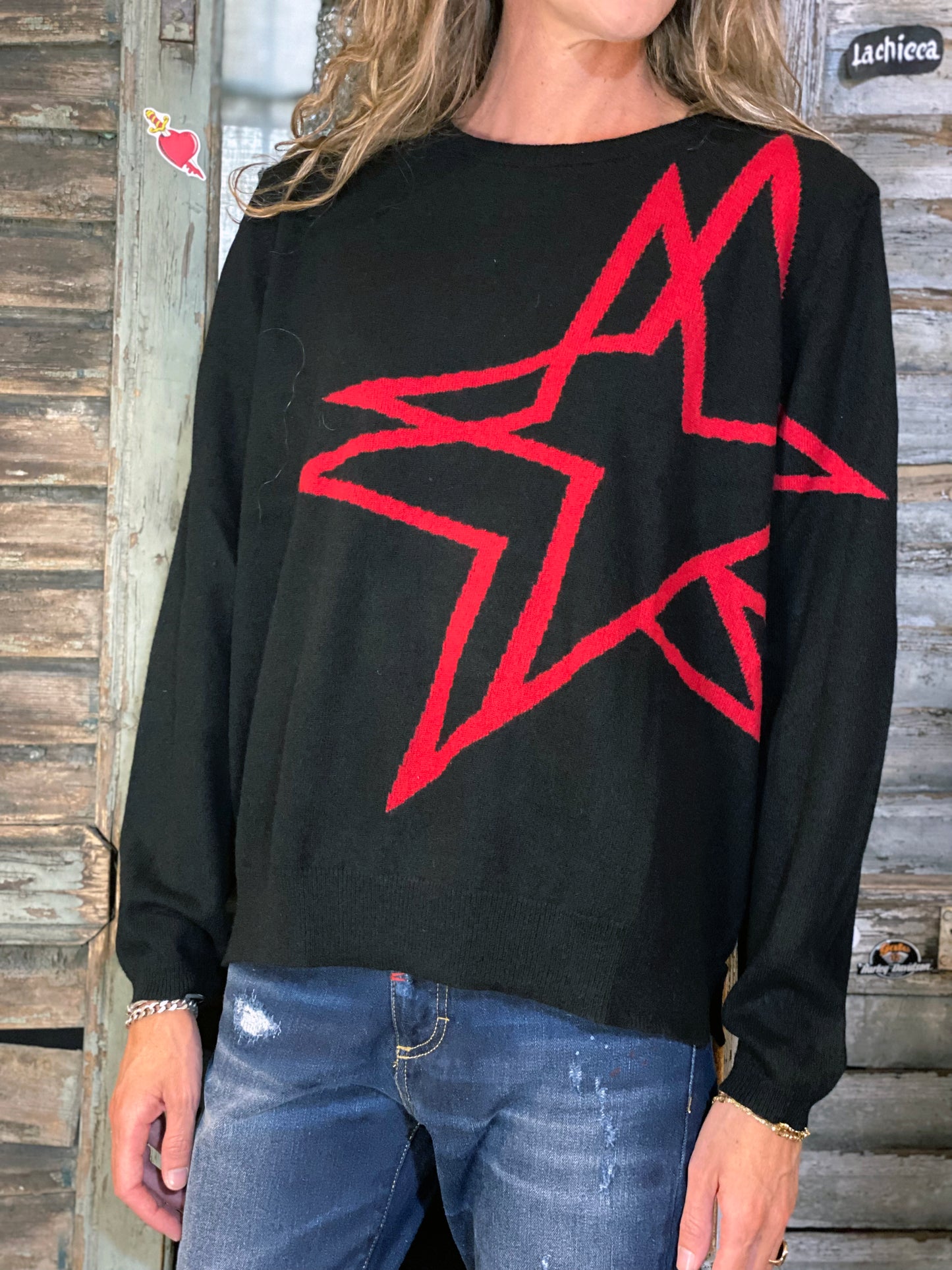 PULLOVER CASHMERE STARS