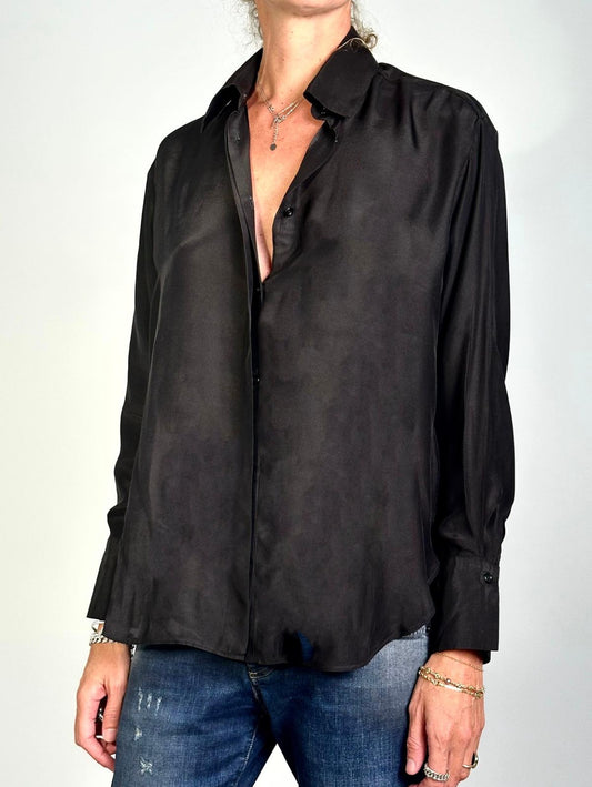 COZY SHIRT BLACK SILK