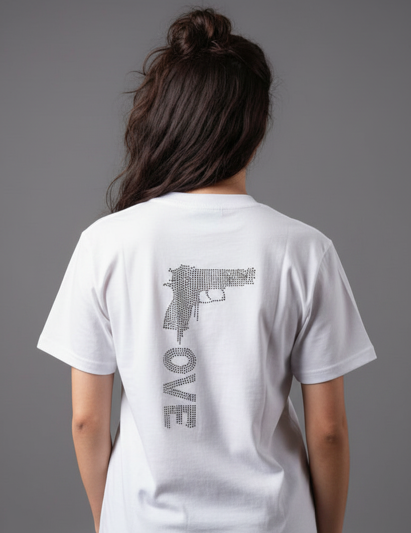 T-SHIRT WHITE LOVE BACK