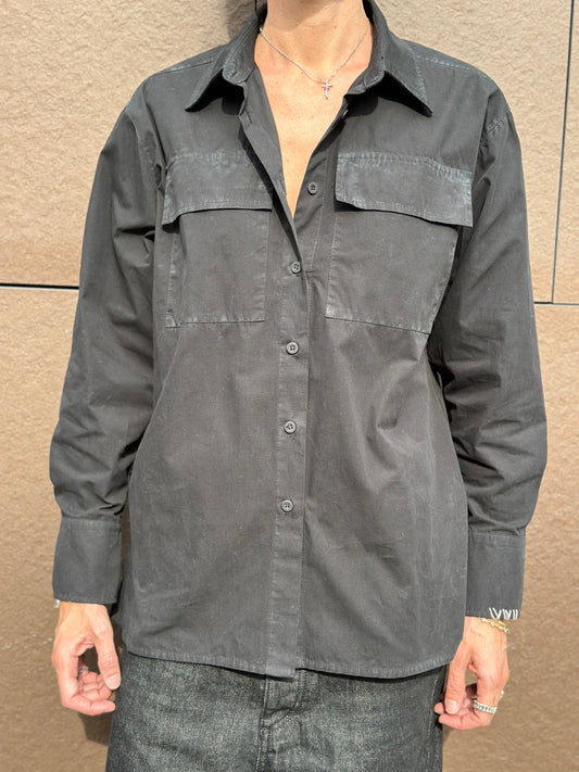 OVERSIZE CARGO SHIRT BLACK