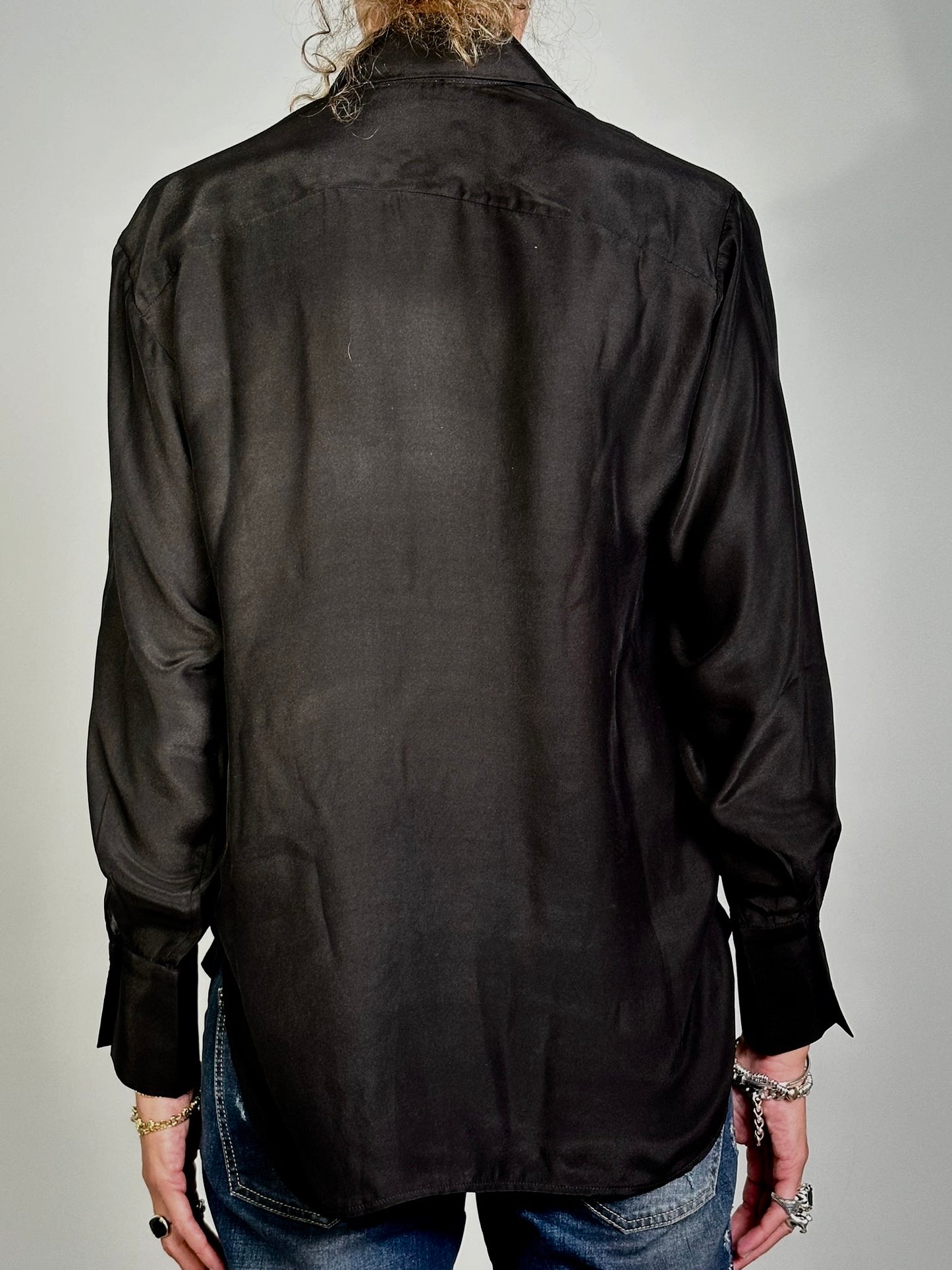 COZY SHIRT BLACK SILK