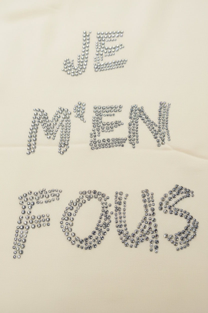 T-SHIRT PANNA JE M’EN FOUS CRISTALLI