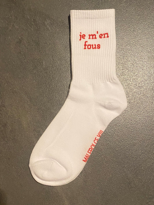 CALZINI JE M’EN FOUS WHITE