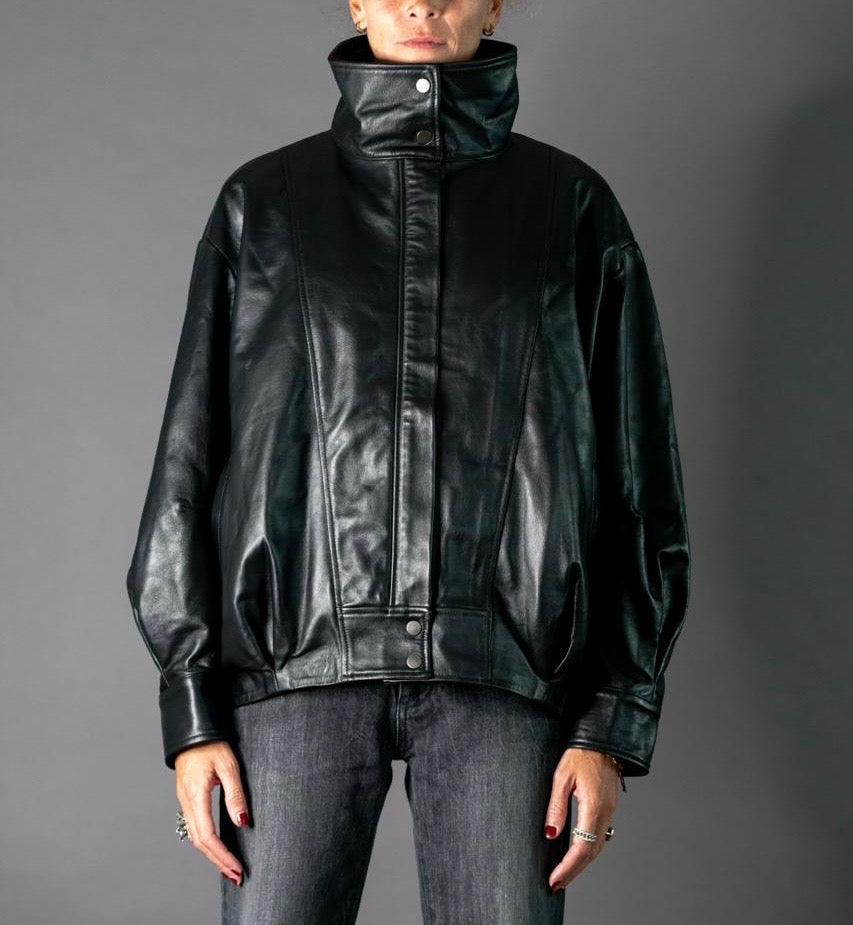 BOMBER PHOENIX BLACK NAPPA