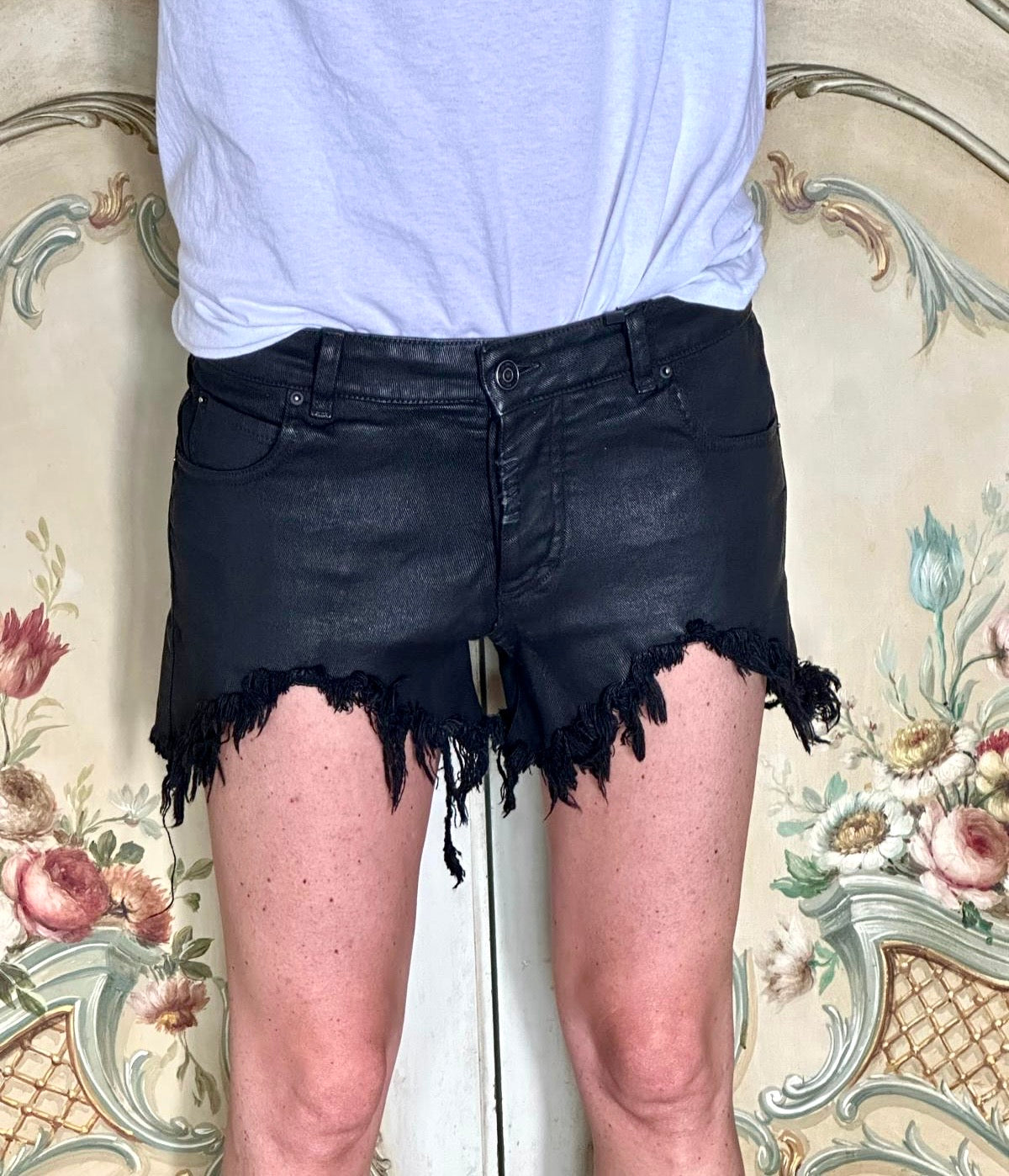 FLAMINGO COATED BLACK (effetto pelle)