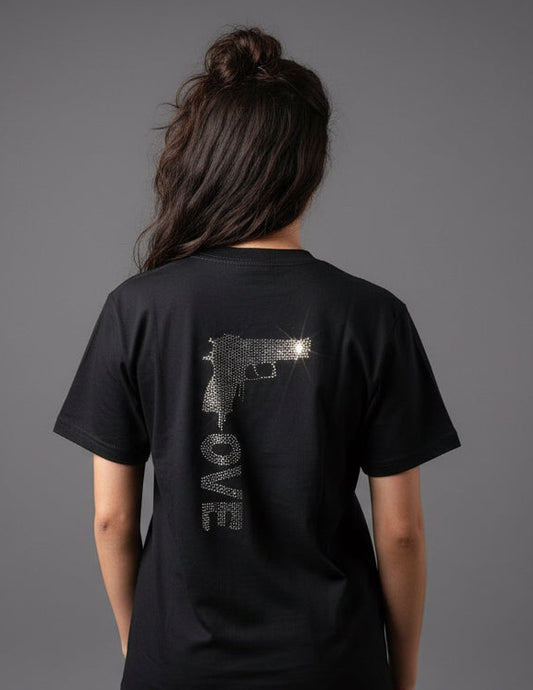 T-SHIRT BLACK LOVE BACK