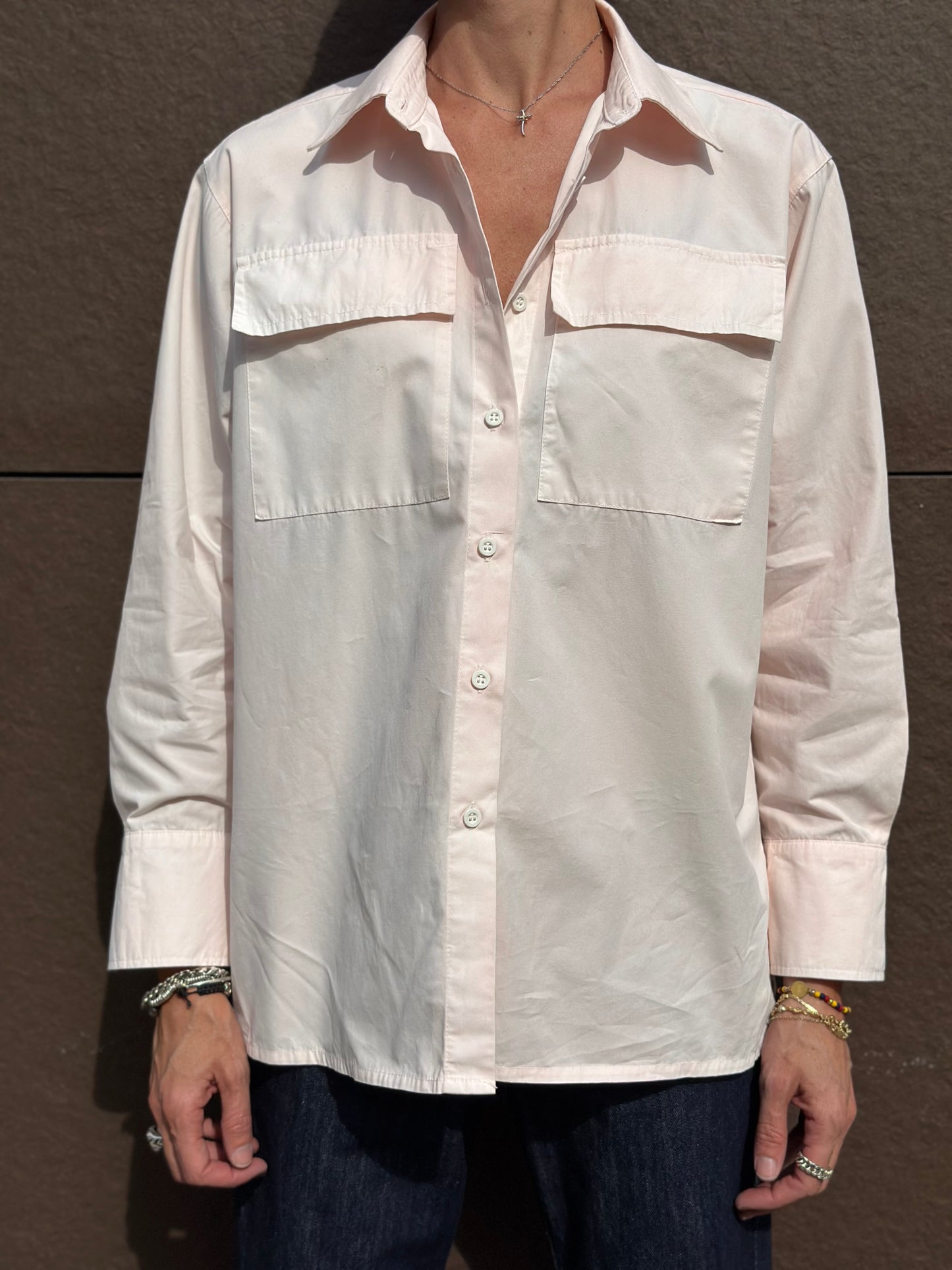 OVERSIZE CARGO SHIRT PINK DUST