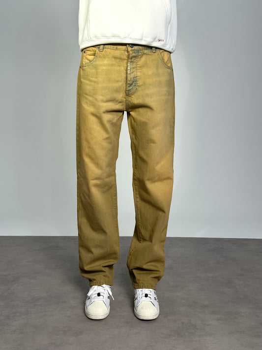 JEANS WIDE Col. MUSTARD BLEACH
