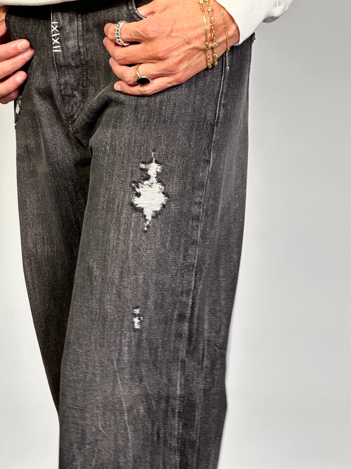 JEANS WIDE Col. BLACK ROCK