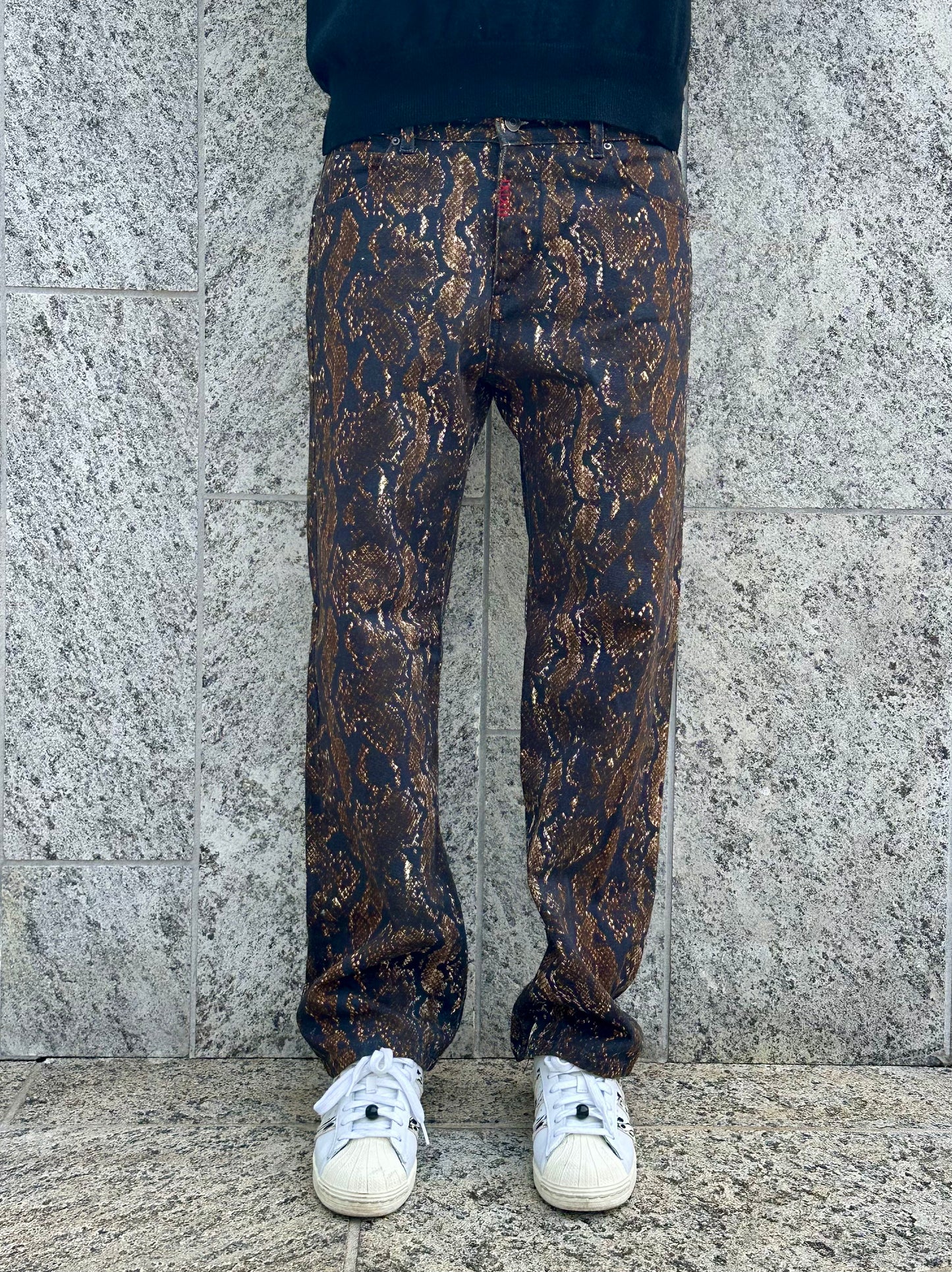 JEANS WIDE Col. BROWN PYTHON