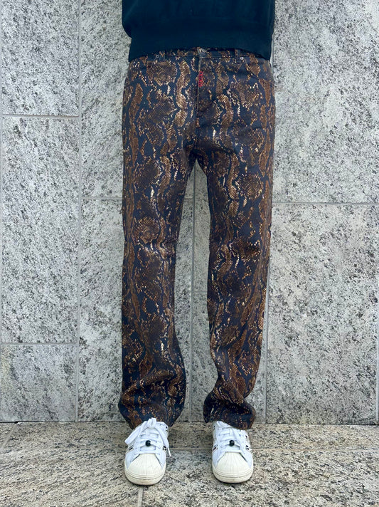 JEANS WIDE Col. BROWN PYTHON
