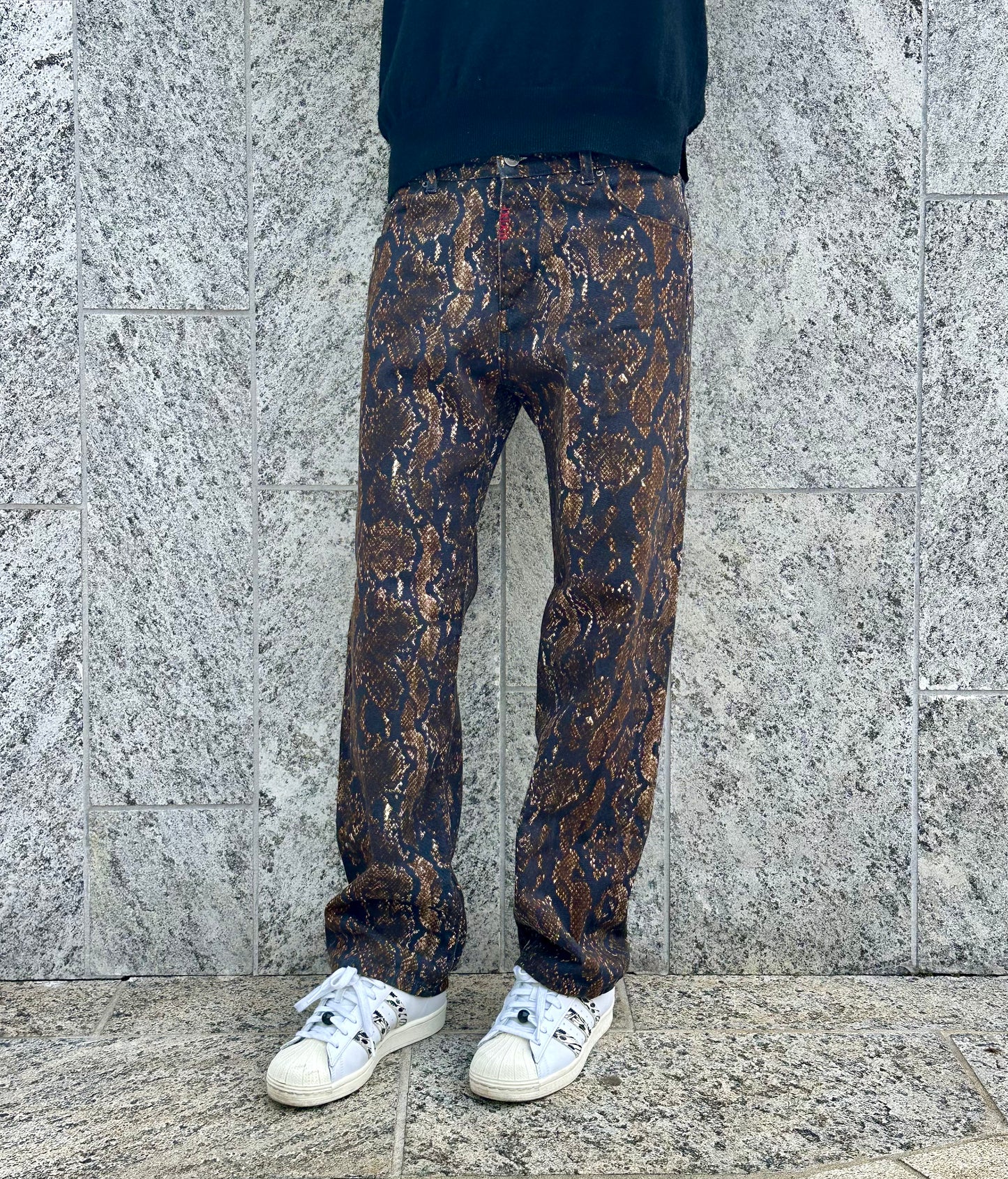 JEANS WIDE Col. BROWN PYTHON