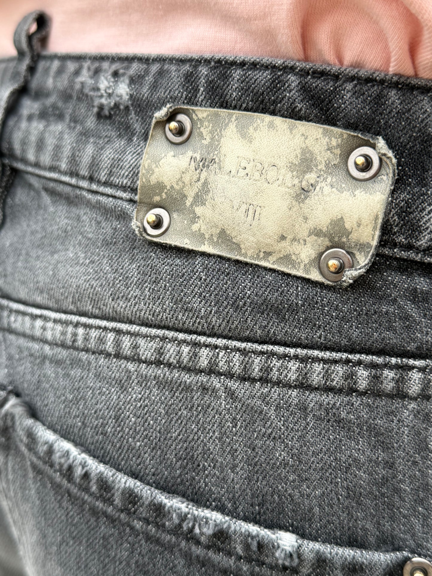 JEANS LARGE Couleur SMOKY DÉCHIRÉ