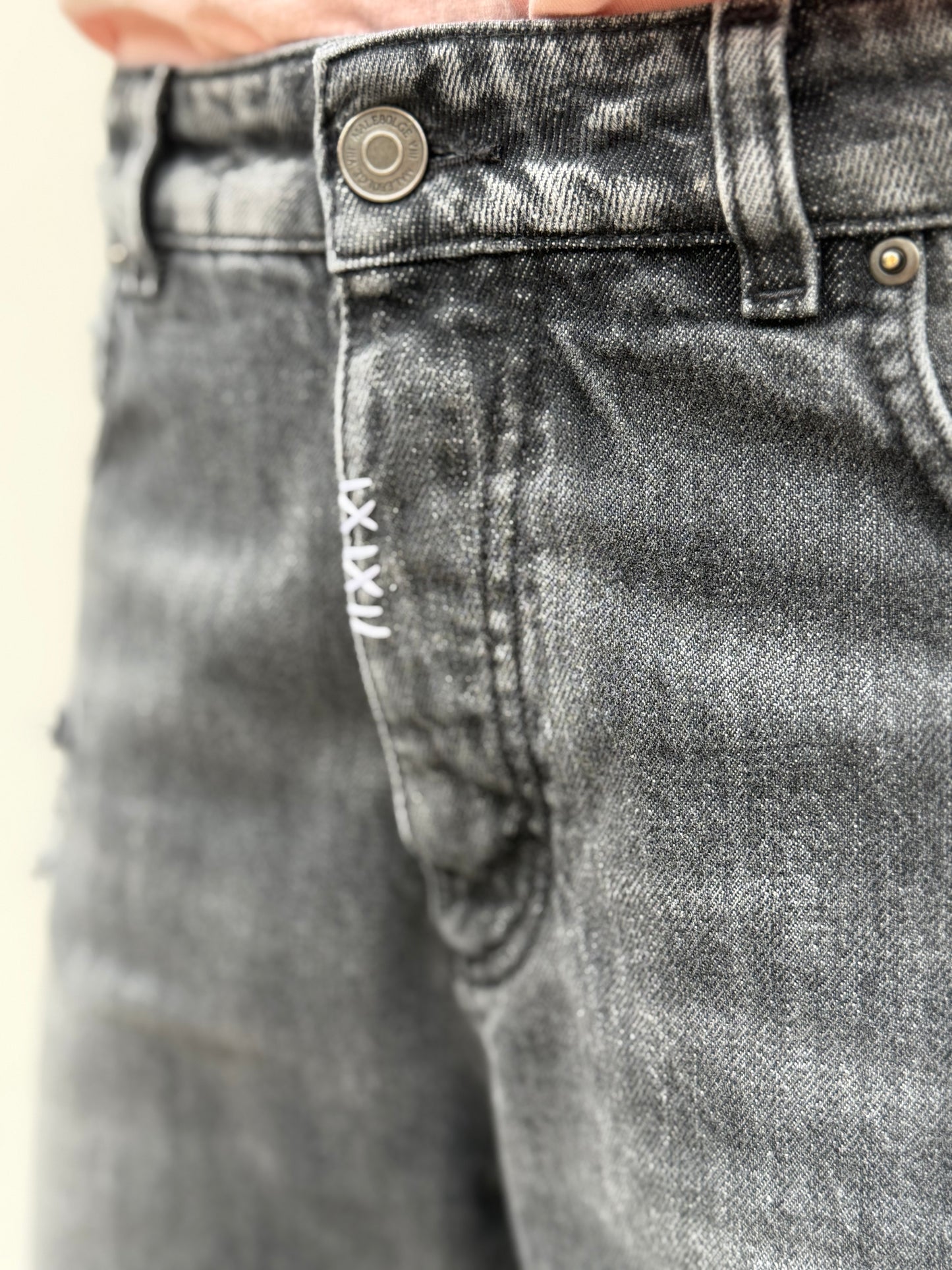 JEANS LARGE Couleur SMOKY DÉCHIRÉ