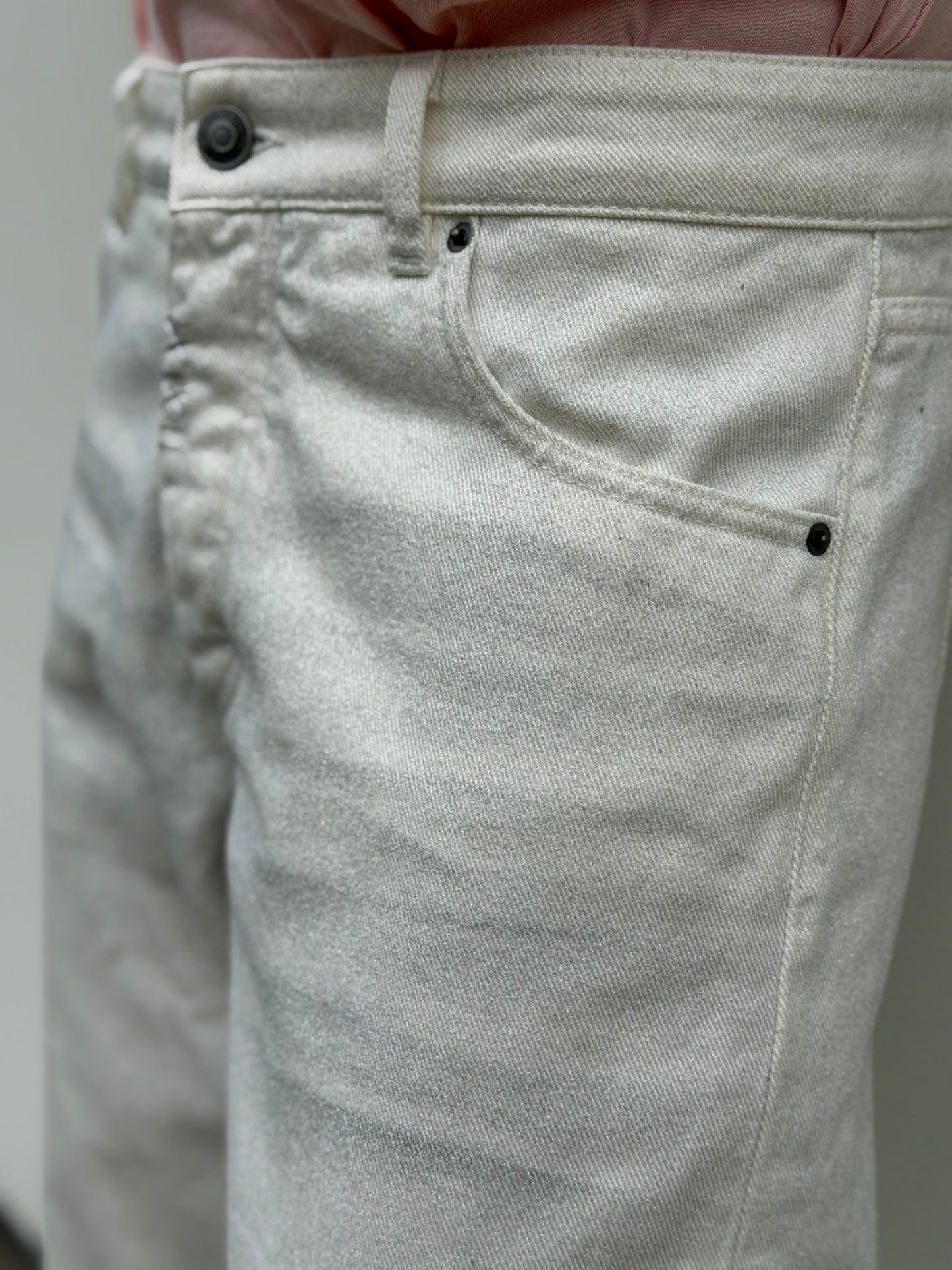 JEANS WIDE col.GLAMOUR SILVER « poudre de paillettes »