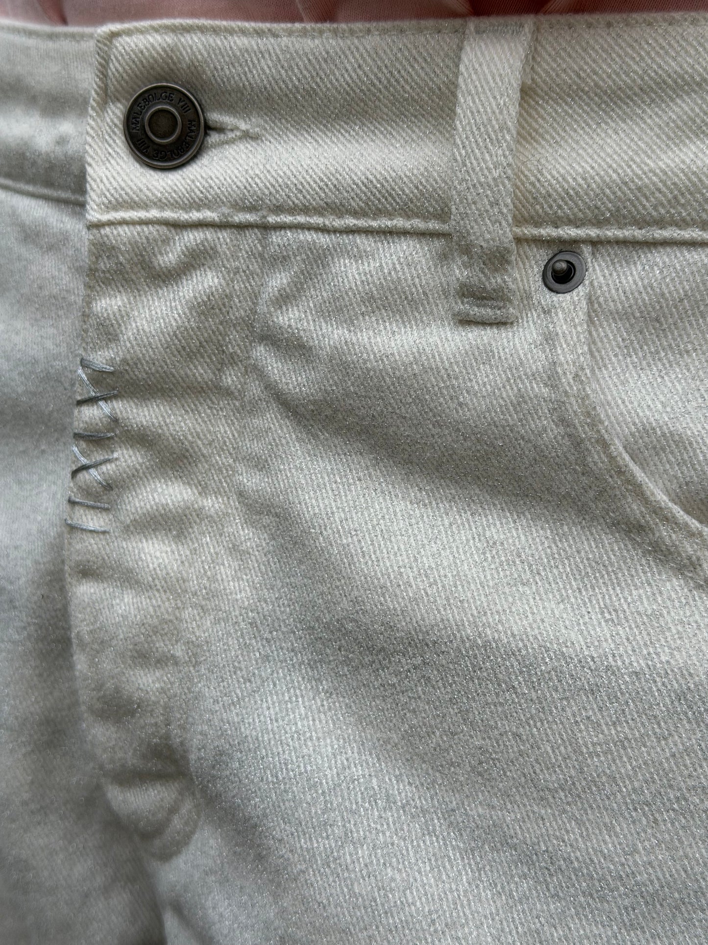 JEANS WIDE col.GLAMOUR SILVER « poudre de paillettes »