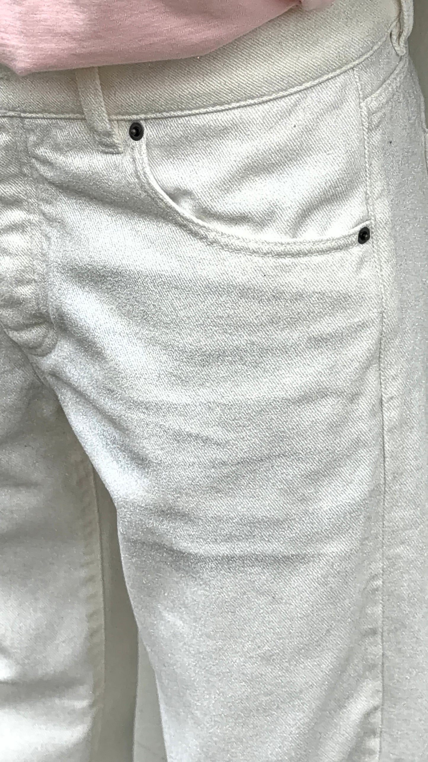 JEANS WIDE col.GLAMOUR SILVER « poudre de paillettes »