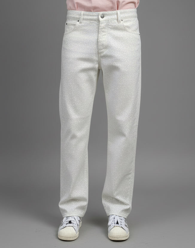 JEANS WIDE col.GLAMOUR SILVER « poudre de paillettes »