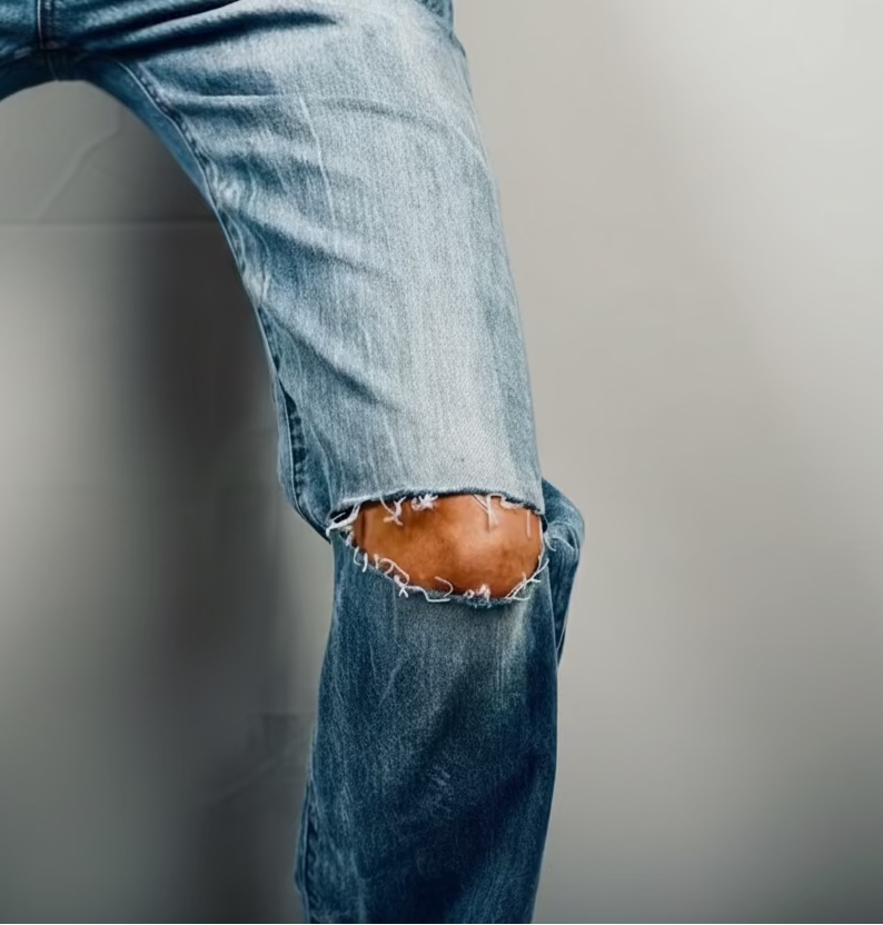 JEANS WIDE coloris BE COOL avec coupe