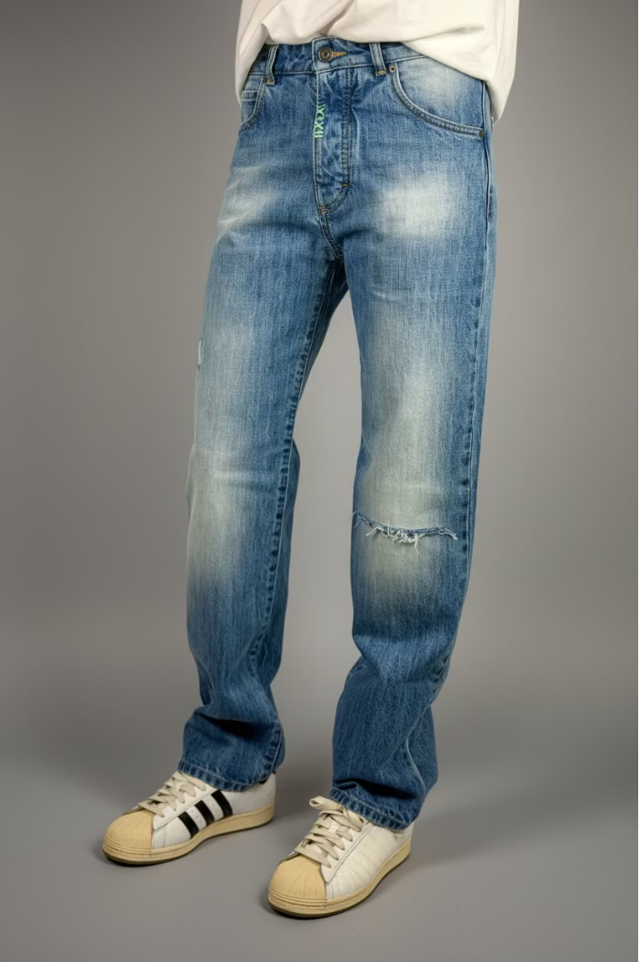 JEANS WIDE coloris BE COOL avec coupe