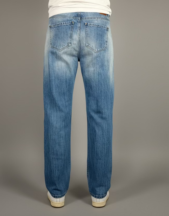 JEANS WIDE coloris BE COOL avec coupe