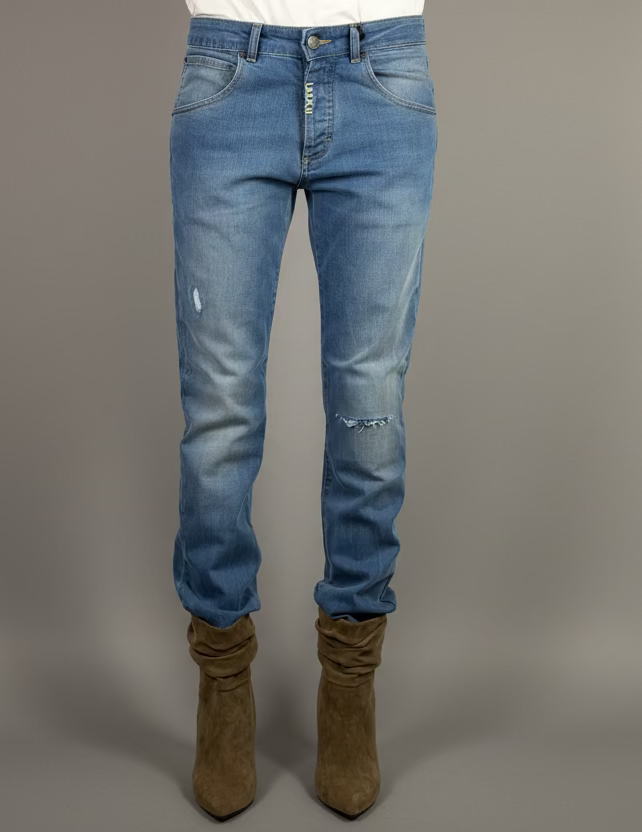 JEANS REGULAR col.STONE RIP