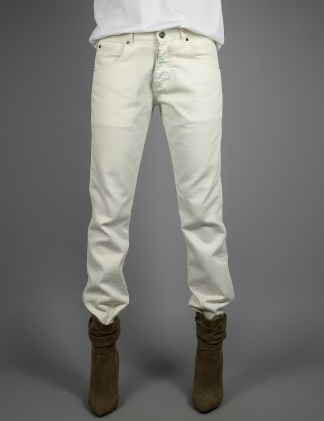 JEANS REGULAR col.WHITE