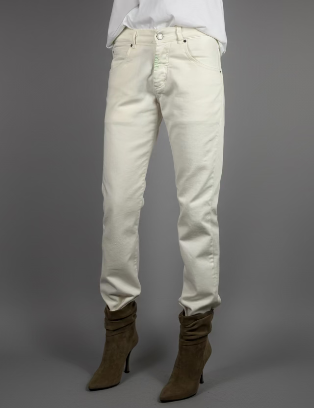 JEANS REGULAR col.WHITE
