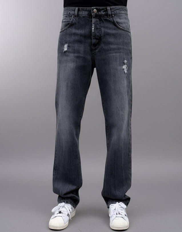 JEANS LARGE Couleur SMOKY DÉCHIRÉ