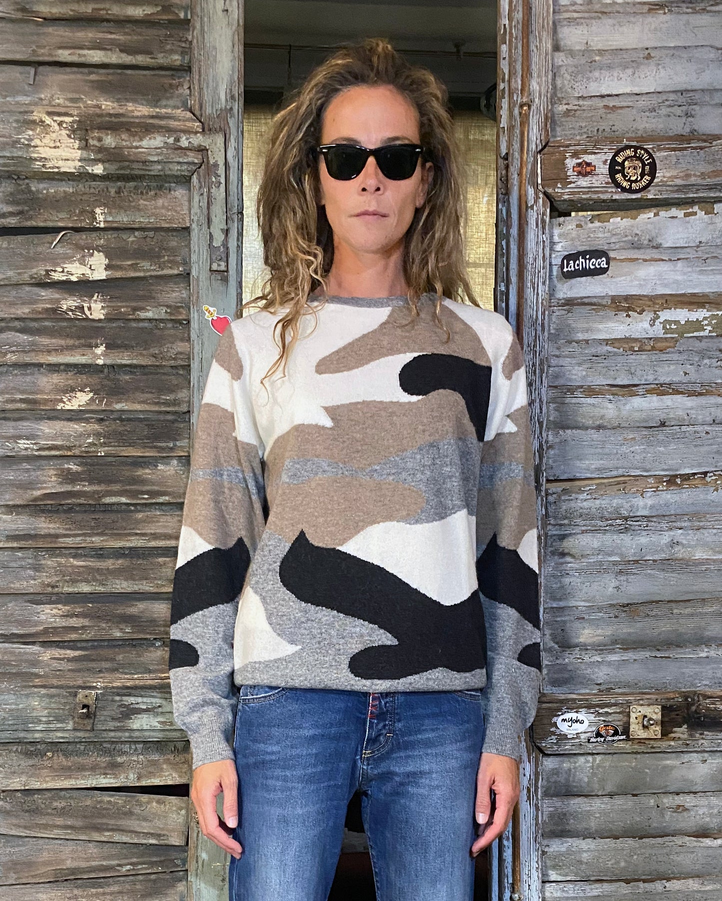 PULLOVER CASHMERE CAMOUFLAGE